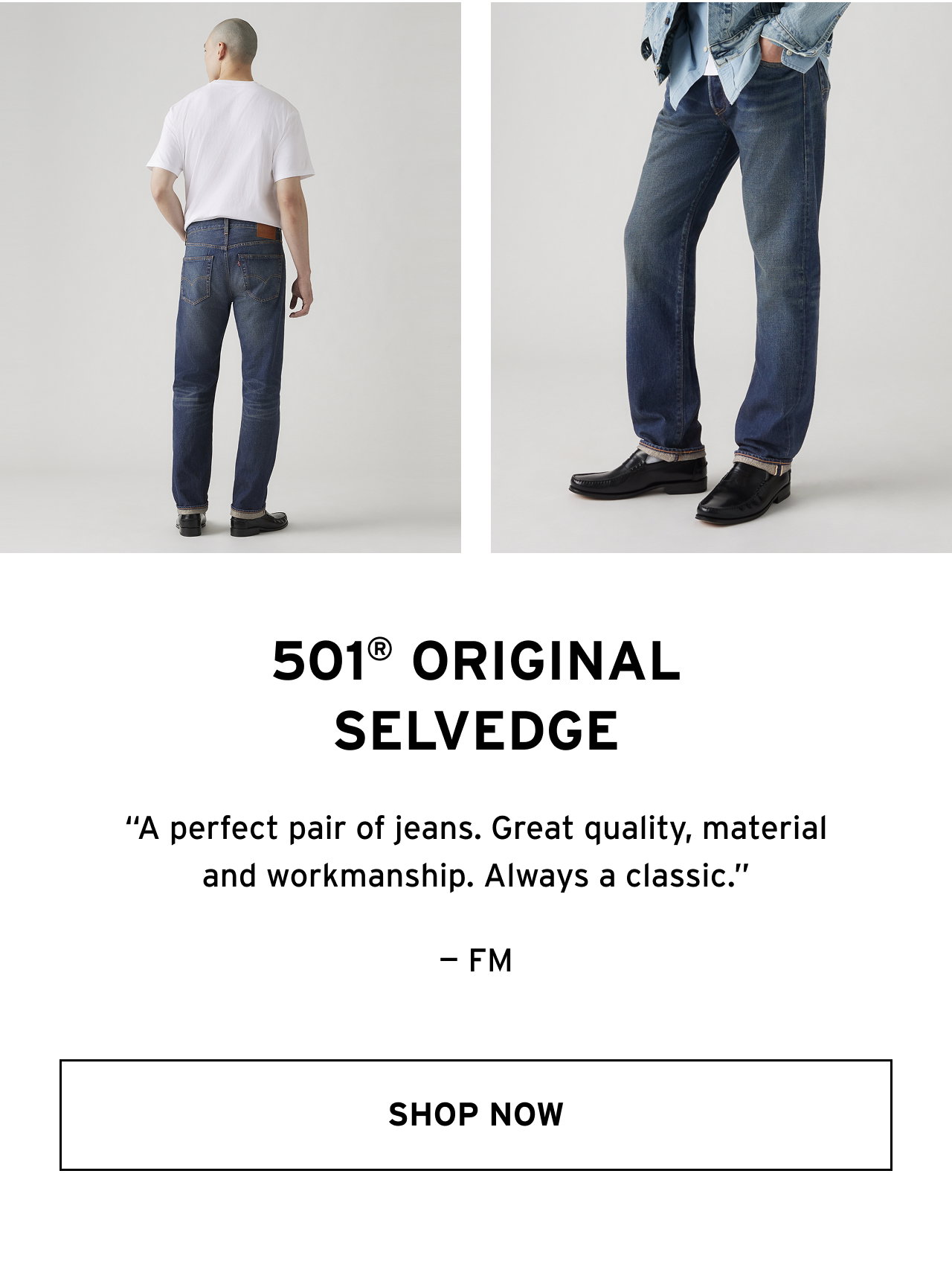 SHOP 501® ORIGINAL SELVEDGED JEANS