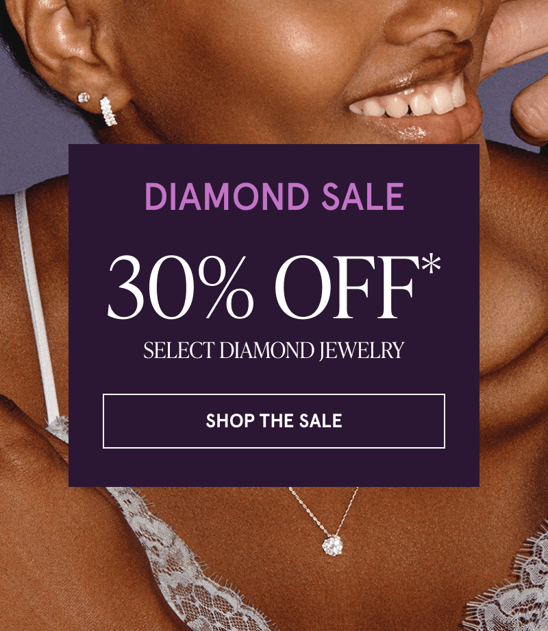 Model wearing diamond engagement ring. Diamond Sale. 30% OFF Select Diamond Jewelry. Click here to shop the sale