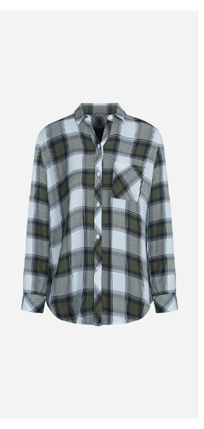 Hunter Shirt In Olive Ivory