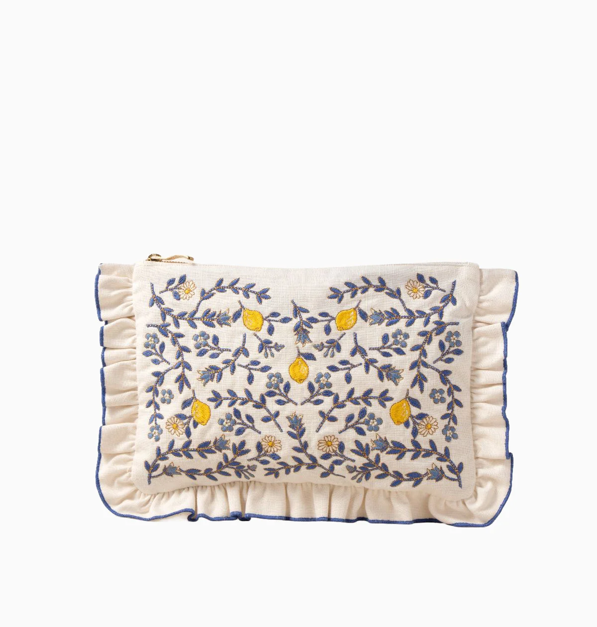 Image of 17118 - Lemon Garden Cotton Frill Pouch