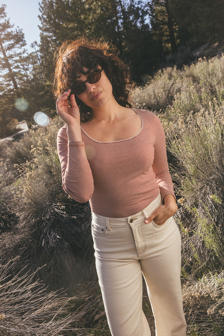 Rosalie Long Sleeve Square Neck Tee