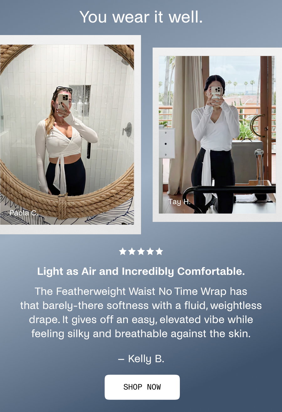Featherweight Waist No Time Wrap Top