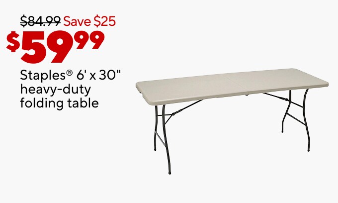 $129.99 Staples Kelburne chair
$59.99 Staples 6'x30