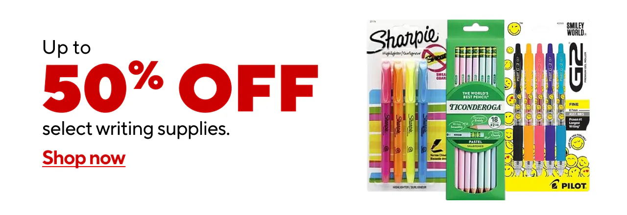 Save up to 50% on your favorite Writing brands