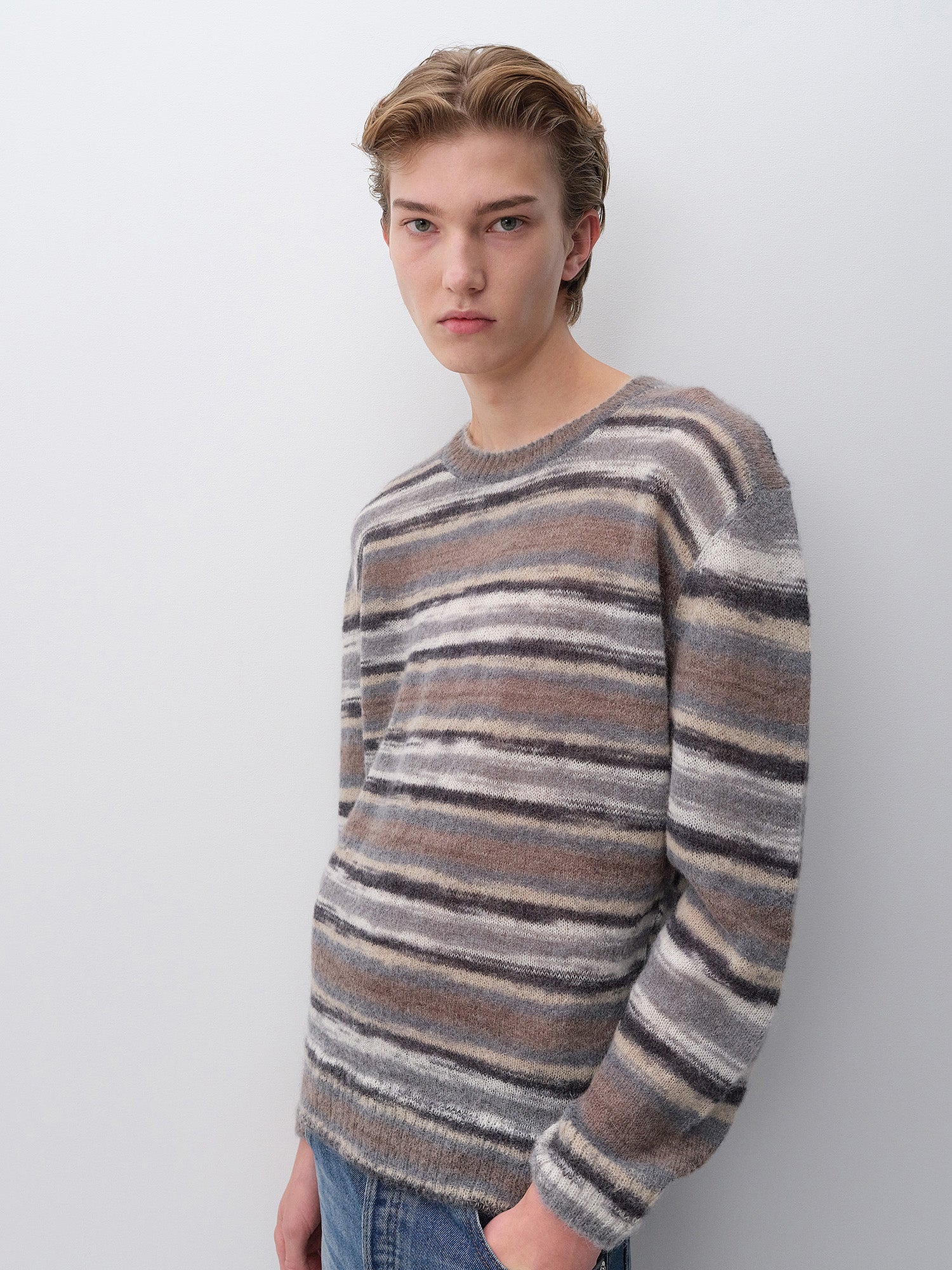 A.P.C. model in Fall 26 outfit