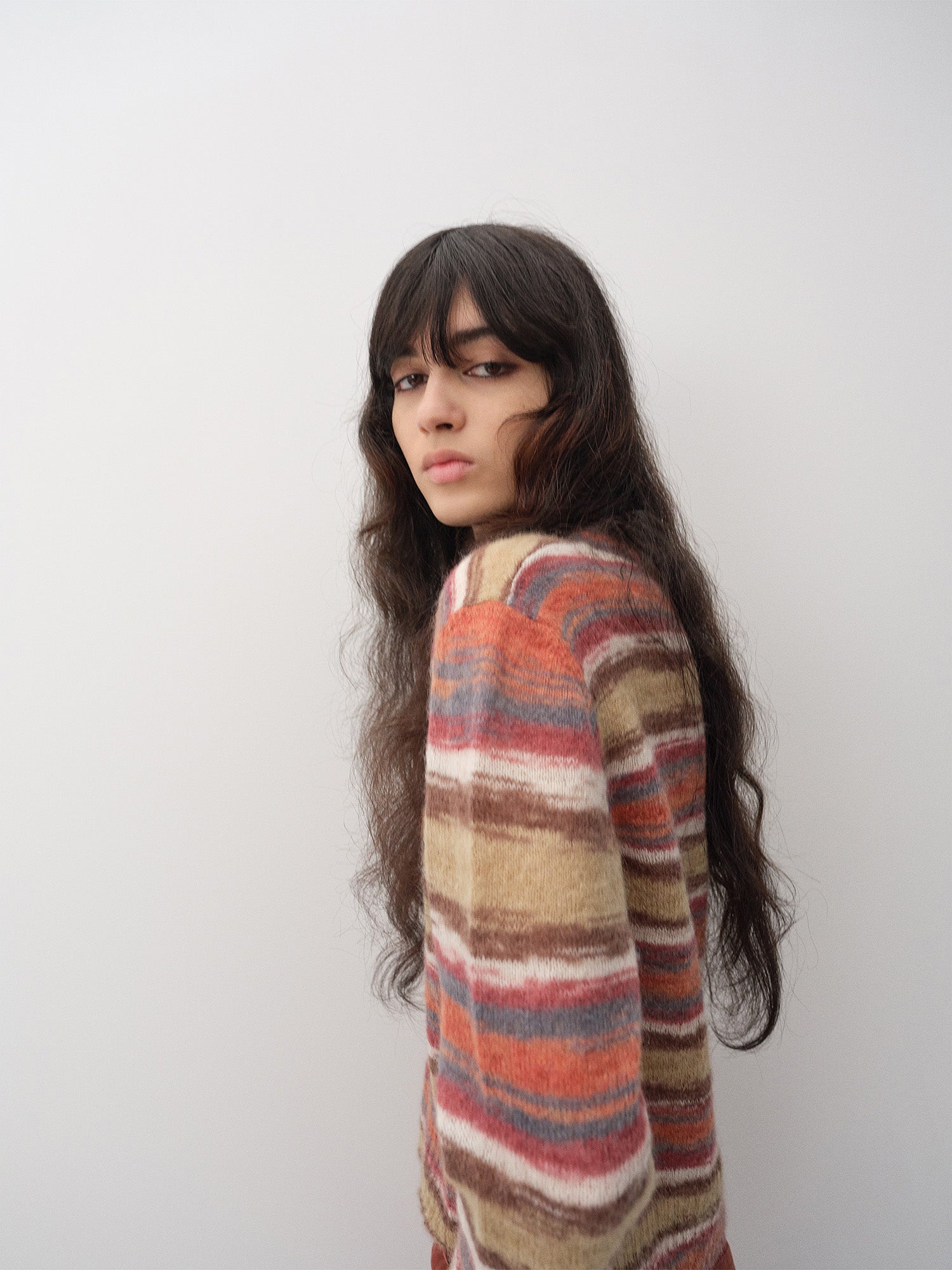 A.P.C. model in Fall 26 outfit