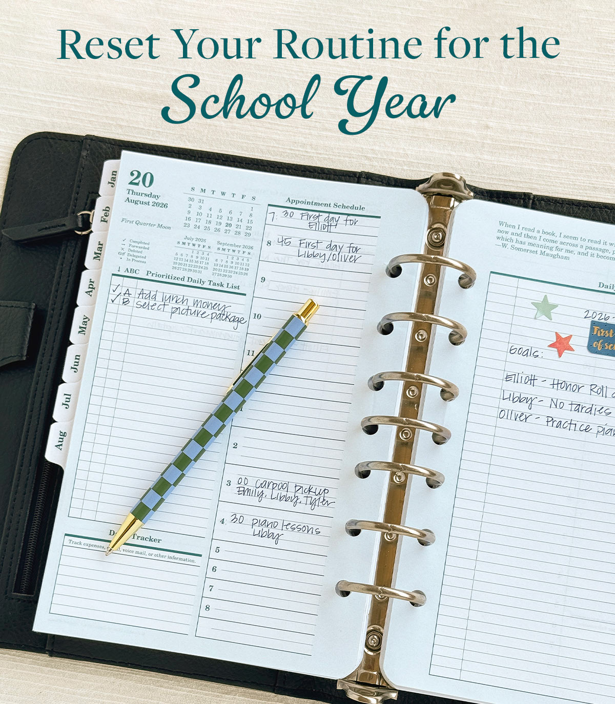 Reset Your Routine for the School Year.