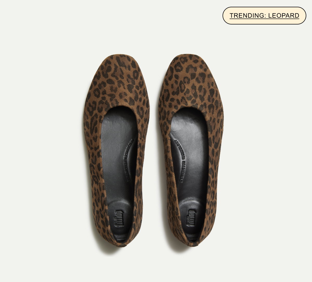 DELICATO Suede Ballerinas - Leopard