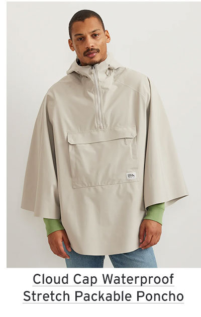 Cloud Cap Waterproof Stretch Packable Hooded Poncho