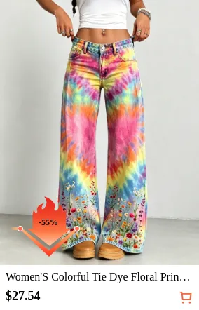 Women S Colorful Tie Dye Floral...