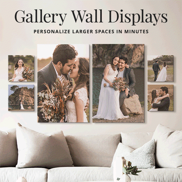 Personalize larger spaces in minutes with Gallery Wall Displays!