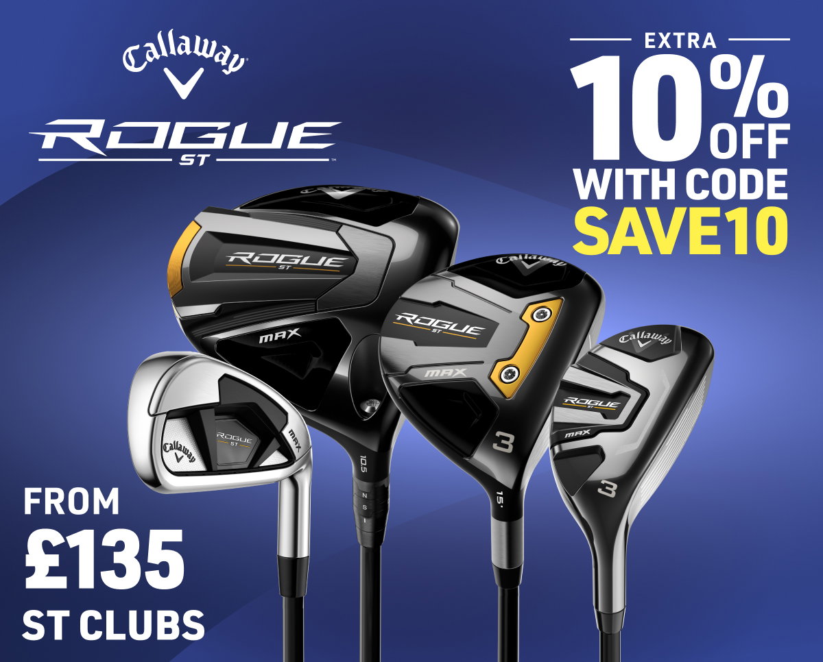 Callaway Rogue collection save 10% with code SAVE10