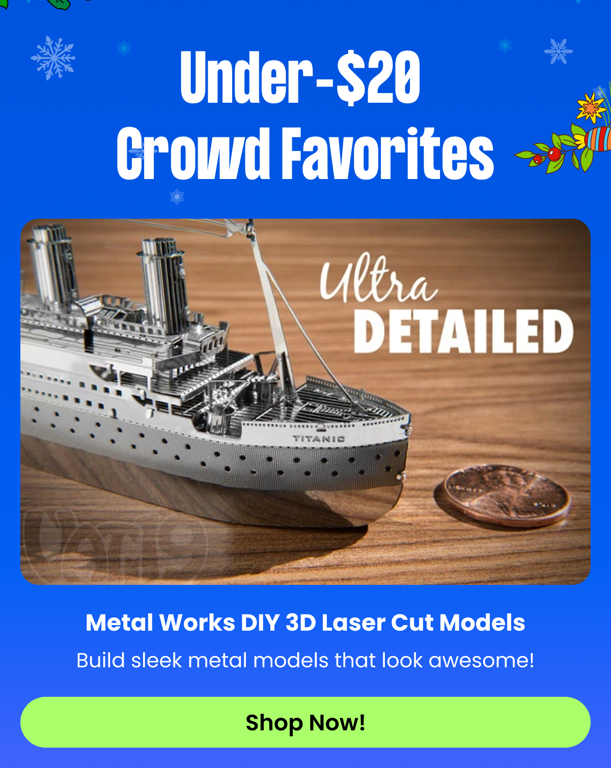 Metal Works DIY 3D Laser Cut Models