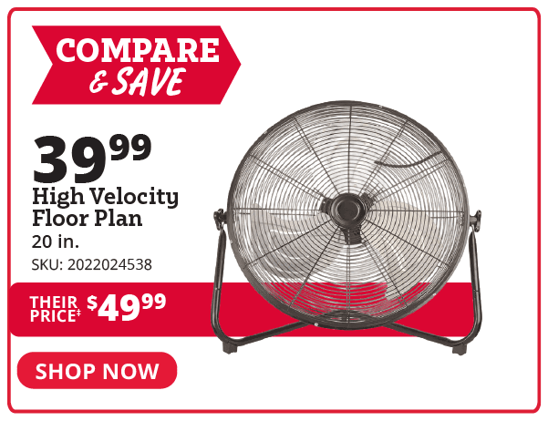 high velocity floor fan