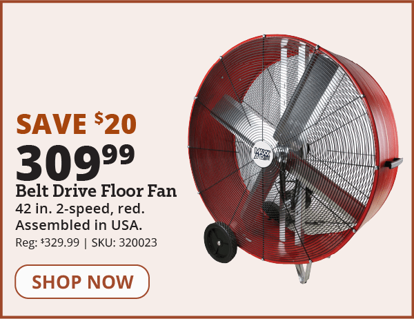 belt drive floor fan