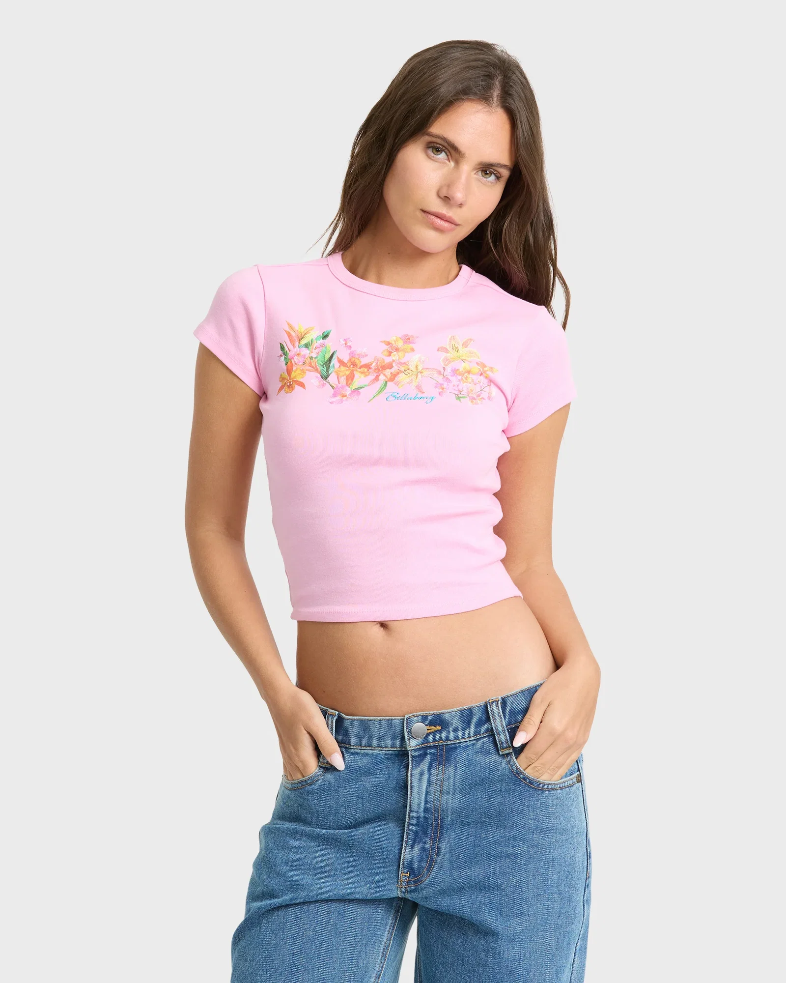 Image of Wonderful Garden Short Sleeve Knit T-Shirt - Prism Pink