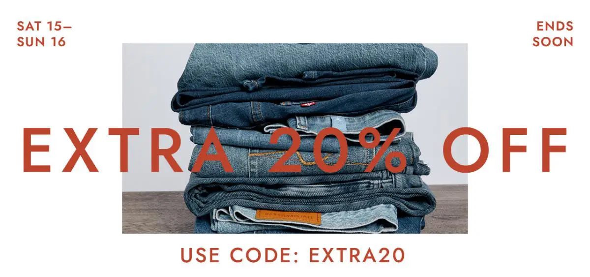 Extra 20% off ending tonight