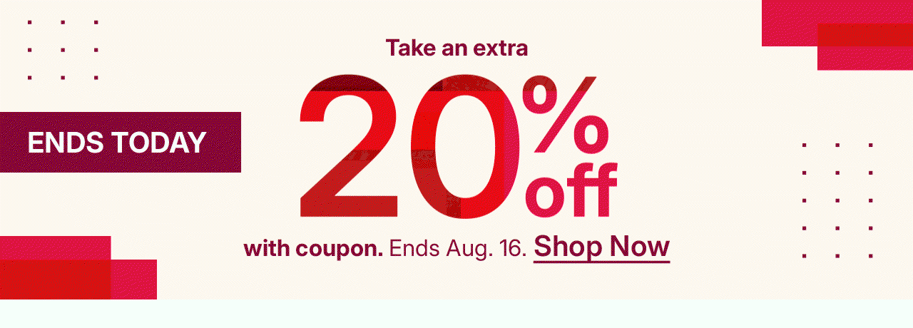 take an extra 20% off with coupon