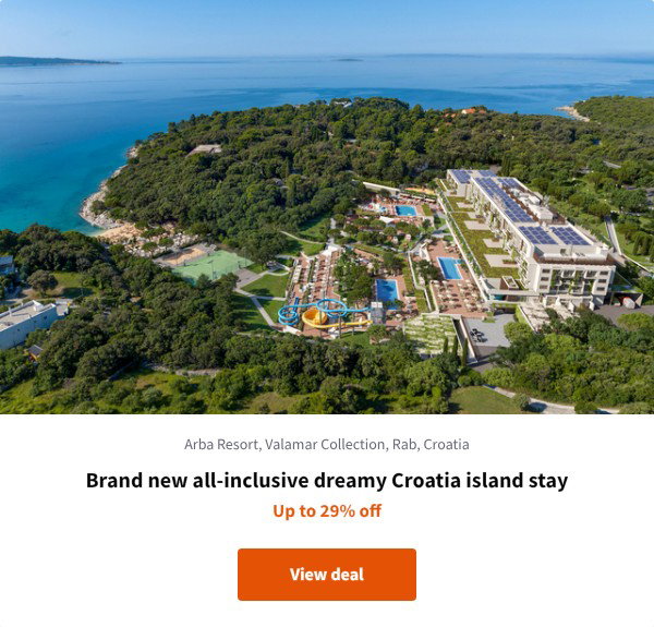 Brand new all-inclusive dreamy Croatia island stay