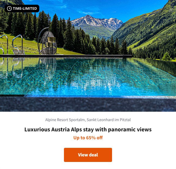 Luxurious Austria Alps stay with panoramic views