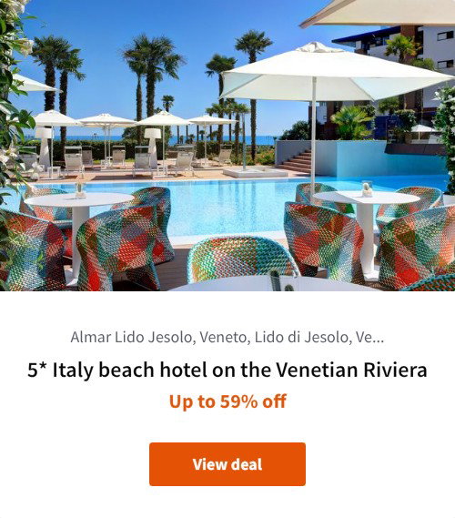 5* Italy beach hotel on the Venetian Riviera