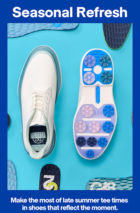 Seasonal Refresh - Make the most of late summer tee times in shoes that reflect the moment.