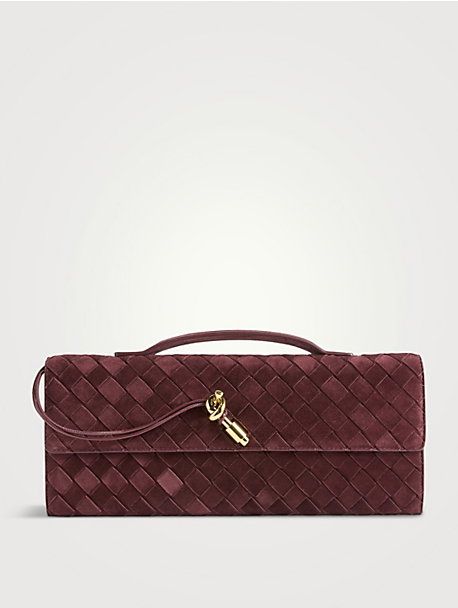 Andiamo Long Suede Top Handle Clutch