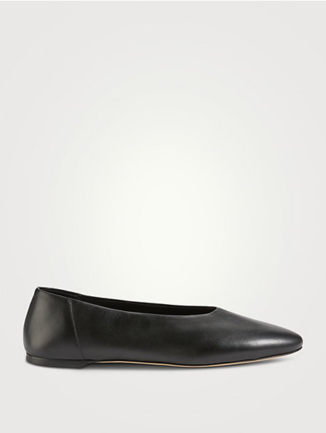 Slip Leather Ballet Flats