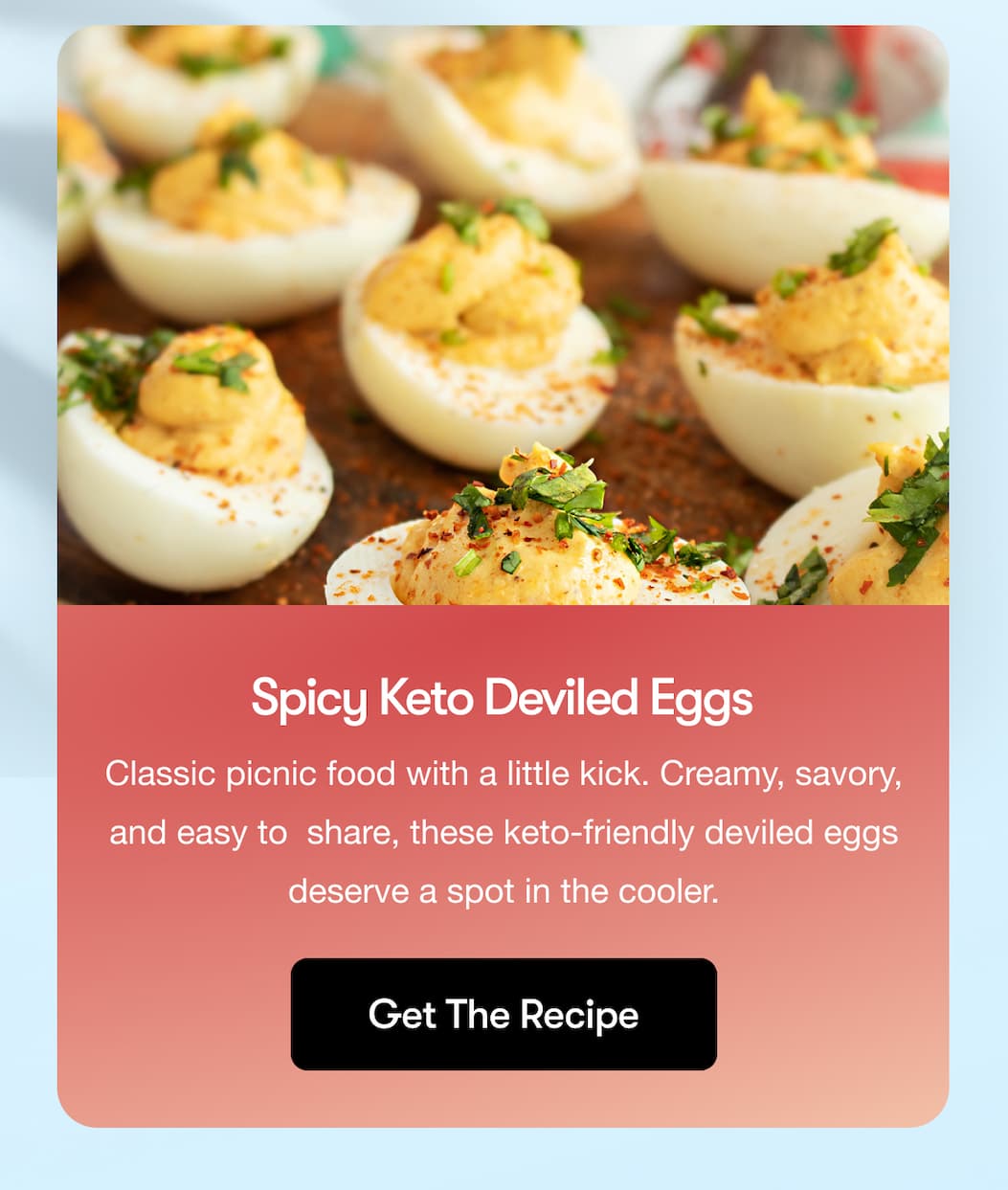 Spicy keto deviled eggs