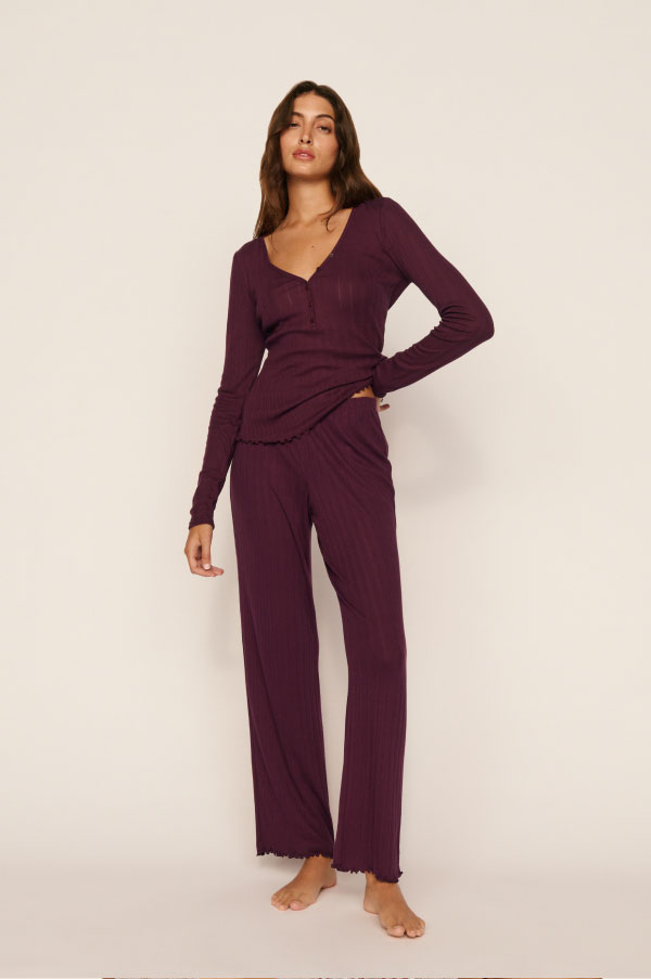 Pointelle Pant Wildberry