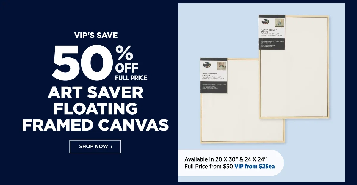 Art saver floating framed canvas
