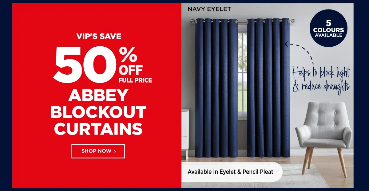 Abbey blockout curtains