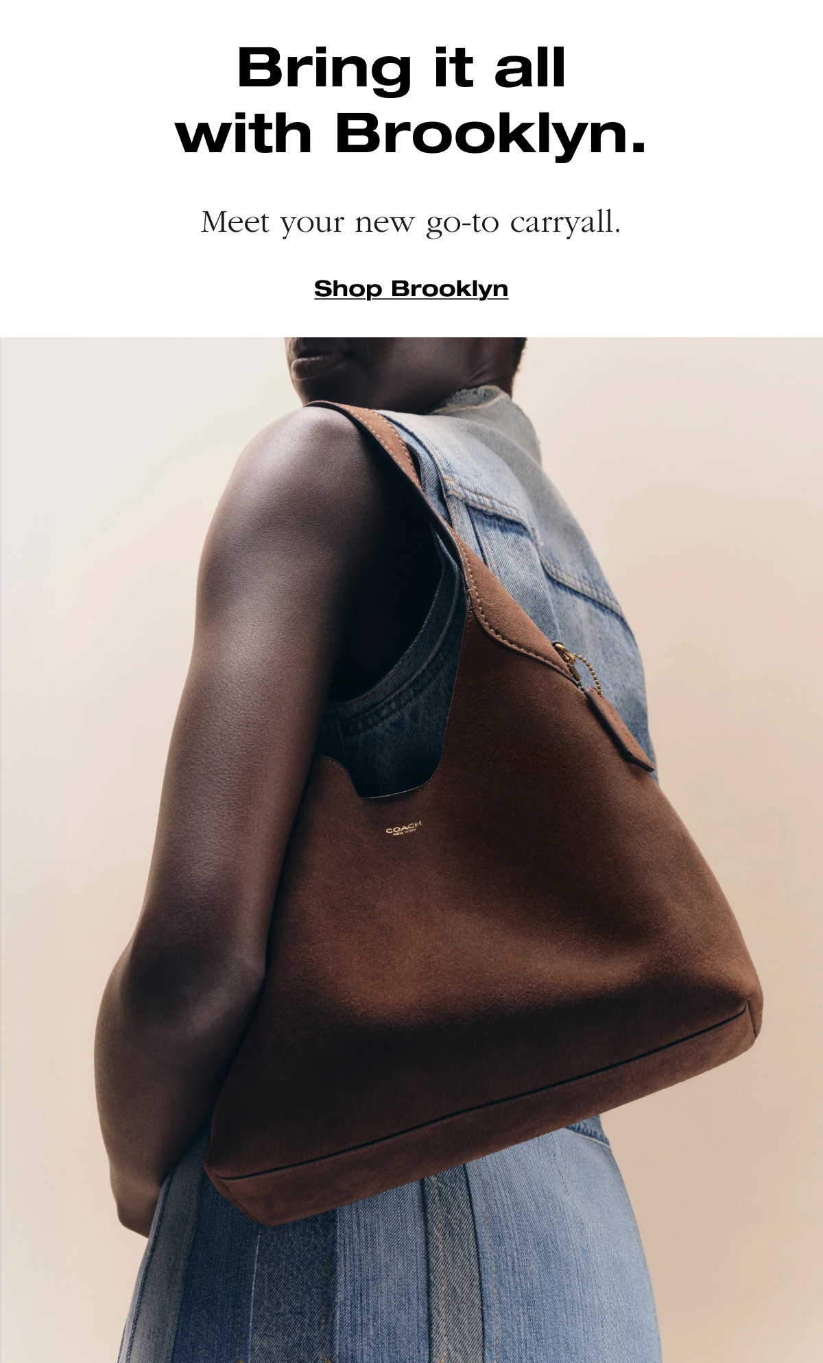 Bring it all  with Brooklyn. Meet your new go-to carryall. Shop Brooklyn