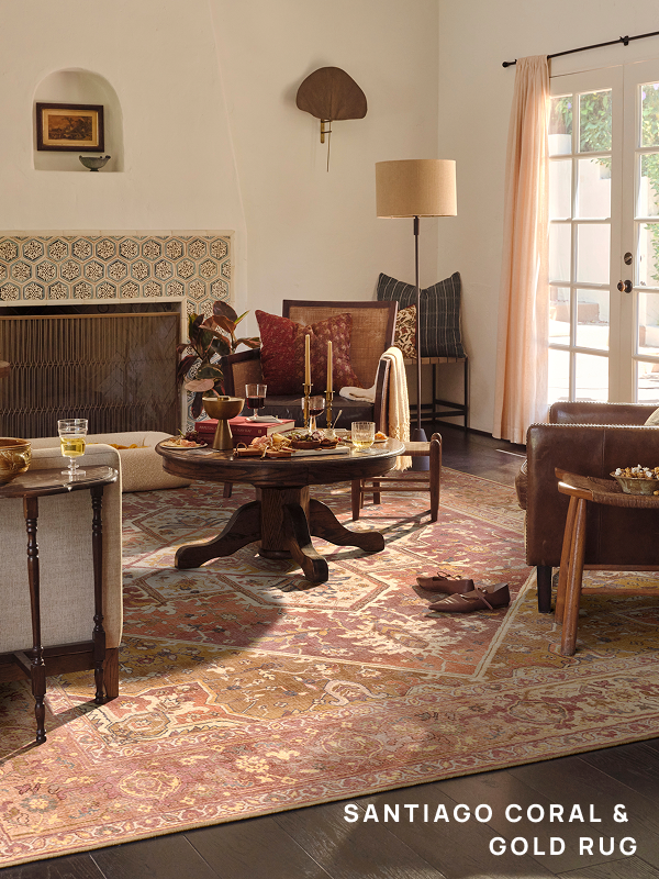 Santiago Coral & Gold Rug