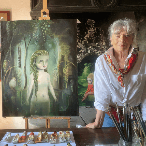 Catherine in her studio