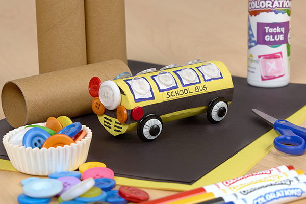 Colorations® Back-To-School School Bus Craft Kit - Makes 24 Crafts
