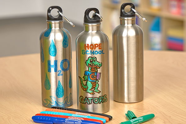 Colorations® Back-To-School Student Hydration Bottle Craft Kit - Makes 6 Crafts