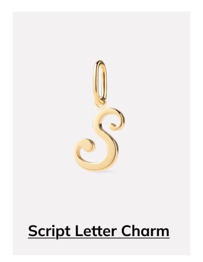 Script Letter Charm Script Letter Charm