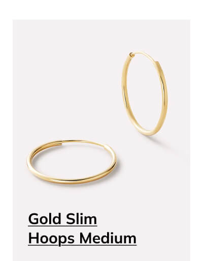 Gold Slim Hoops Medium Gold Slim Hoops Medium
