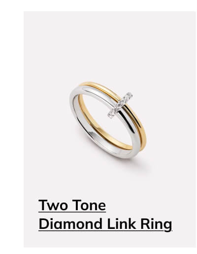 Two Tone DIamond Link Ring Two Tone DIamond Link Ring