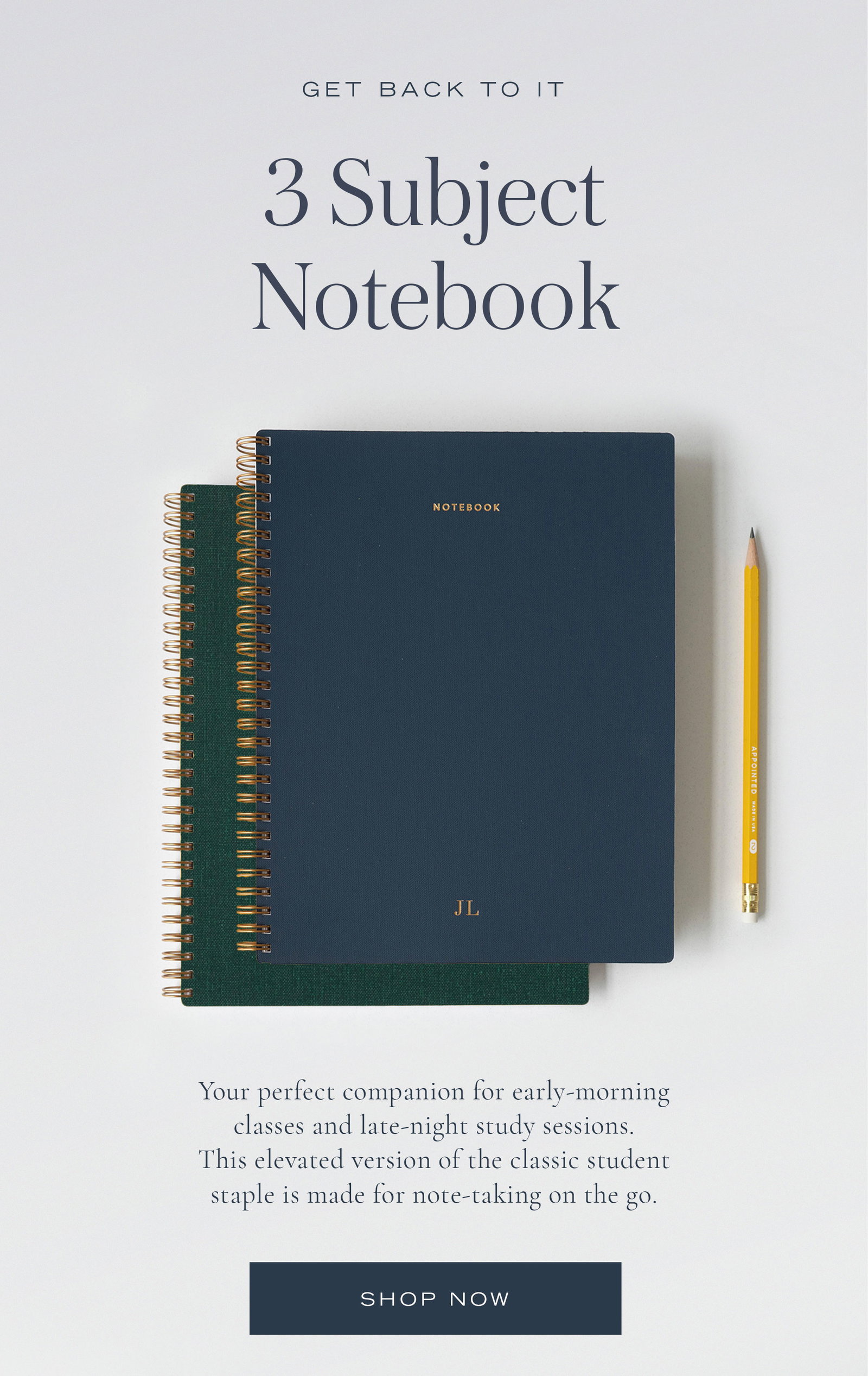 3 Subject Notebook: An Elevated Version of the Classic Student Staple