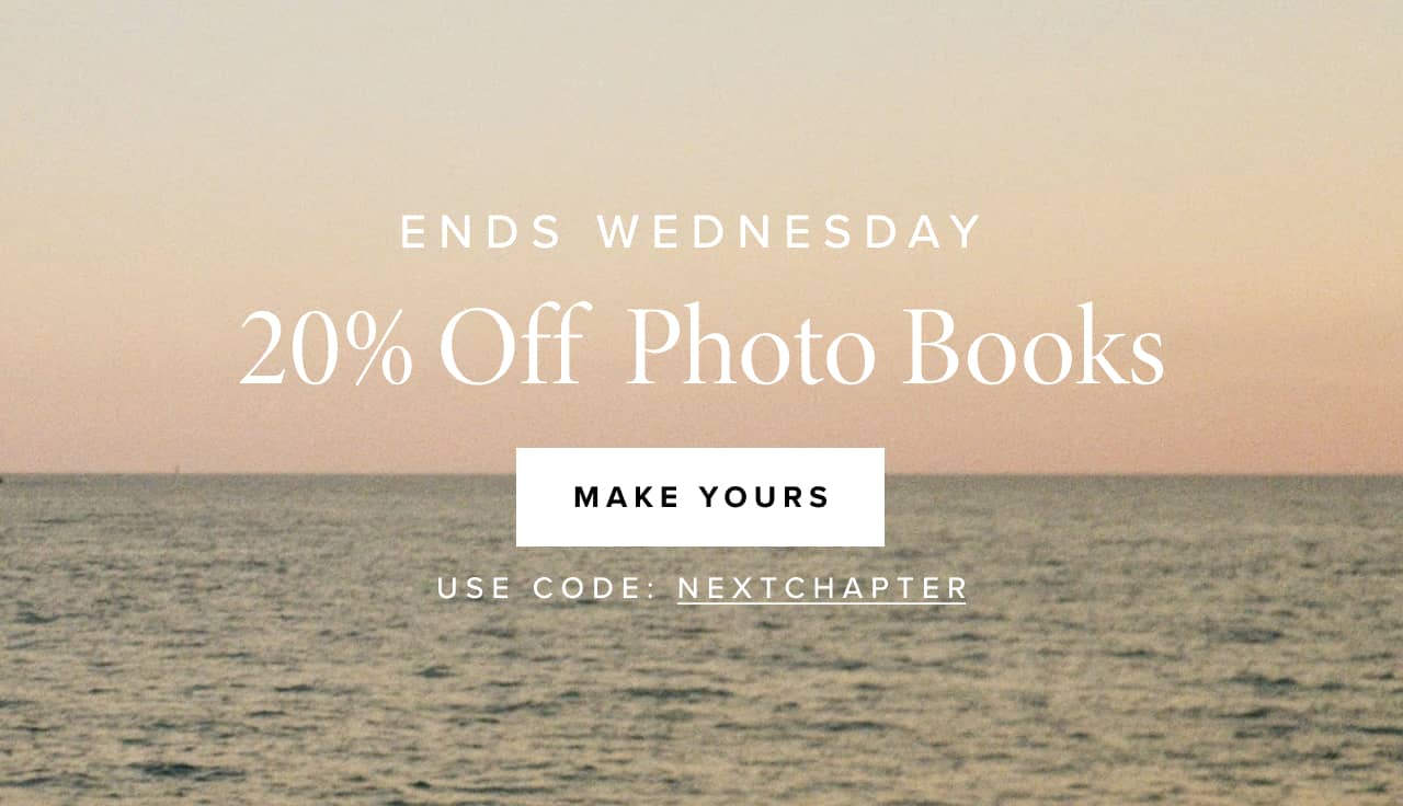 Ends Wednesday- 20% off Photo Books
