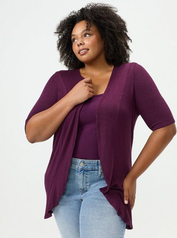 Hacci Drape Front Cardigan