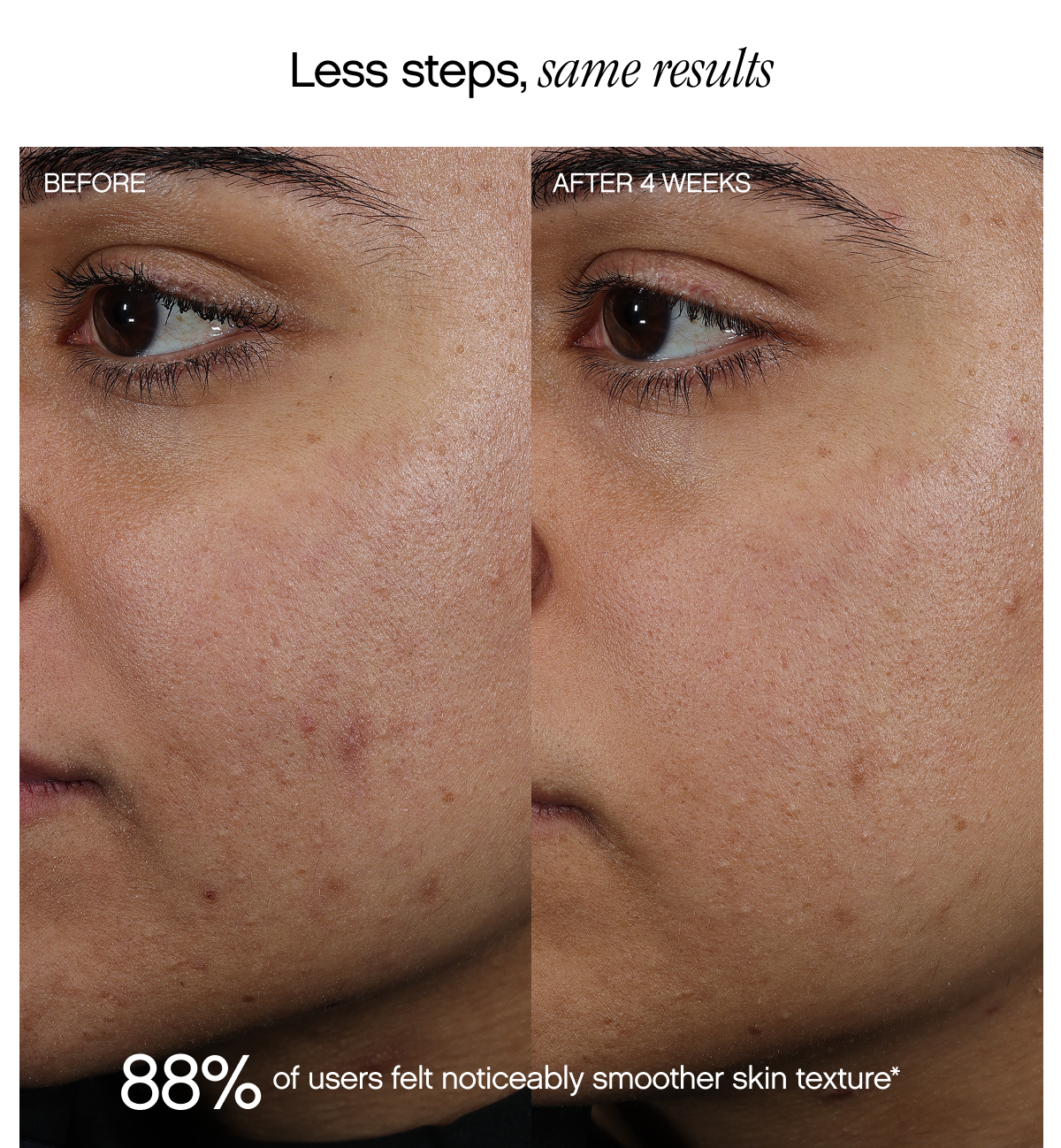 Less steps, same results 