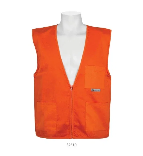 Image of 3A Safety - 100% Cotton Orange Surveyor Safety Vest Size Large
