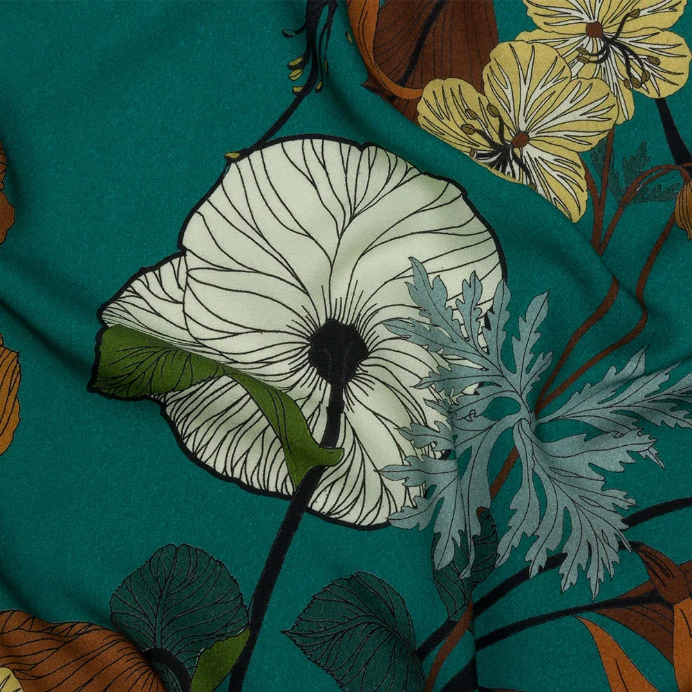 Image of Mood Exclusive Jade How Gardens Grow Viscose Woven