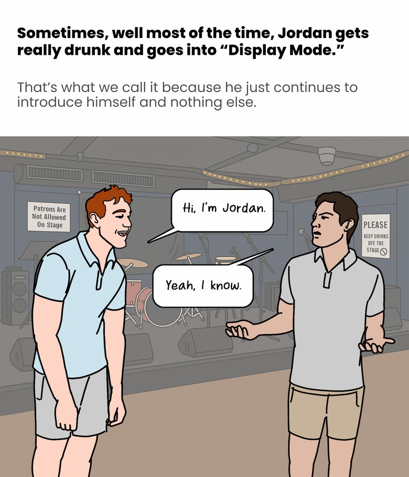 Jordan does into Display Mode