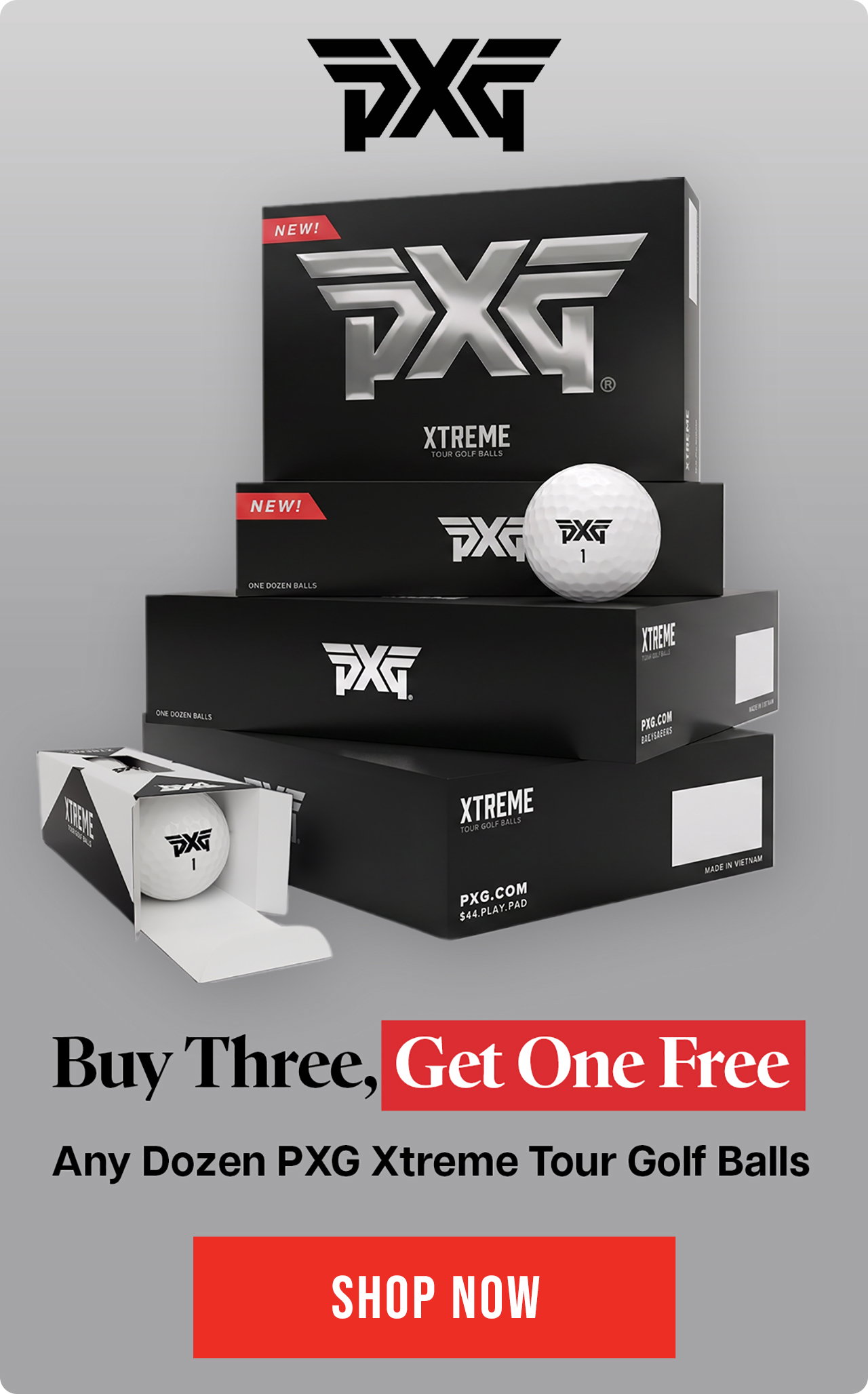 PXG Xtreme Tour Balls | Buy 3, Get 1 FREE