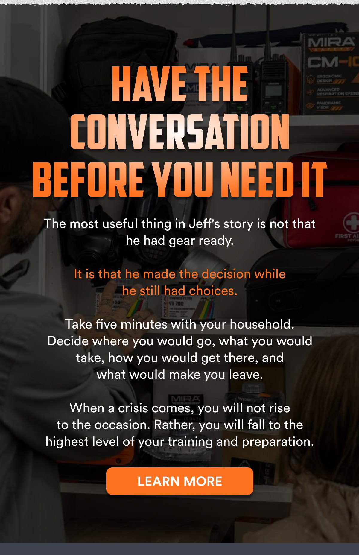 Have the conversation before you need it