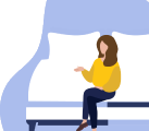 Customer on Bed